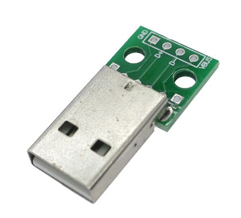 Voeding en Interface module USB-A male bovenkant schuin 02